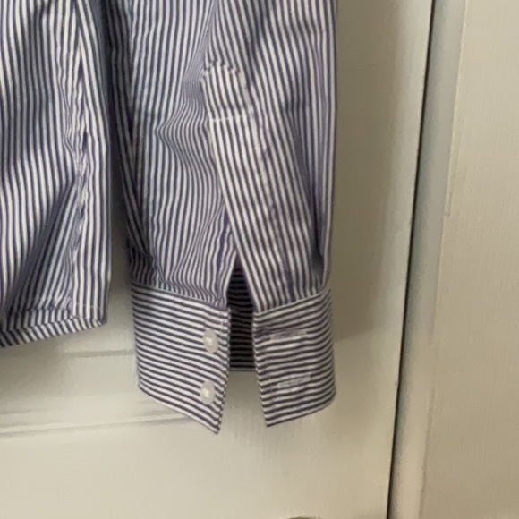 Banana Republic Navy and White Striped Shirt Tailored Fit - Picture 7 of 9